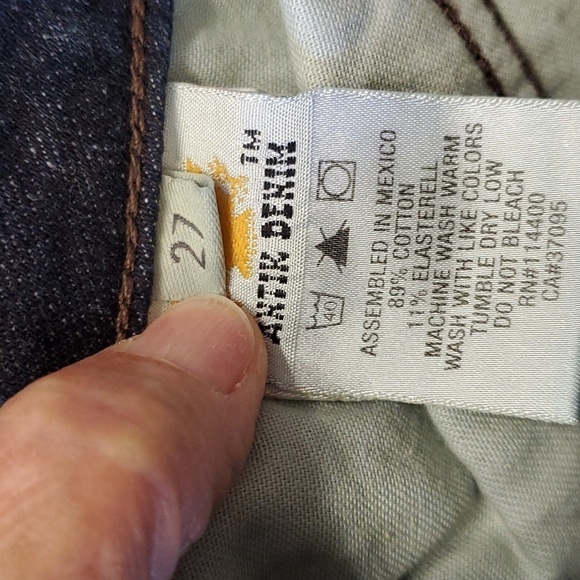 Antik Denim Boot Cut Jeans - Dark Gray with Pink Accents - Picture 8 of 10